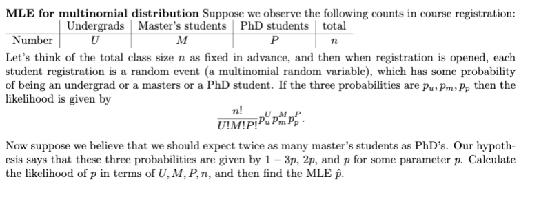 Mle For Multinomial Distribution Suppose We Observe Chegg