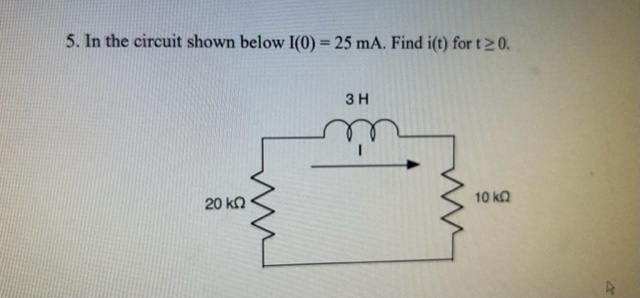 Solved 5 In The Circuit Shown Below I 0 25 MA Find I T Chegg