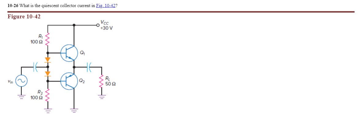Solved What Is The Quiescent Collector Current In Fig Chegg