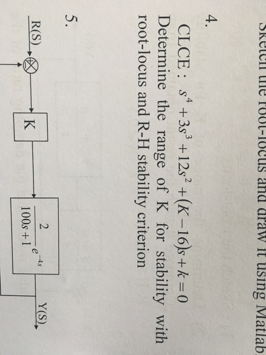 Solved R S Y S S 1 S2 4s 7 1 Sketch The Root Locus 2 Chegg