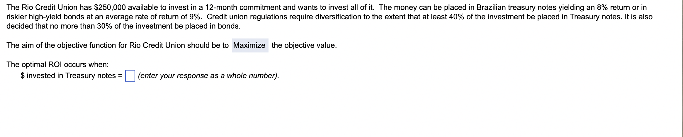 Solved Invested In Treasury Notes Invested In Bonds Chegg