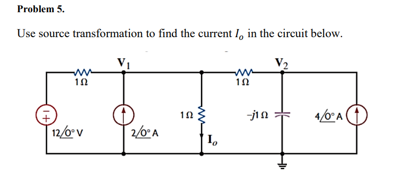 Solved Use Source Transformation To Find The Current Io In Chegg