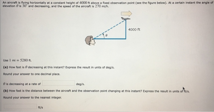 Solved An Aircraft Is Flying Horizontally At A Constant Chegg