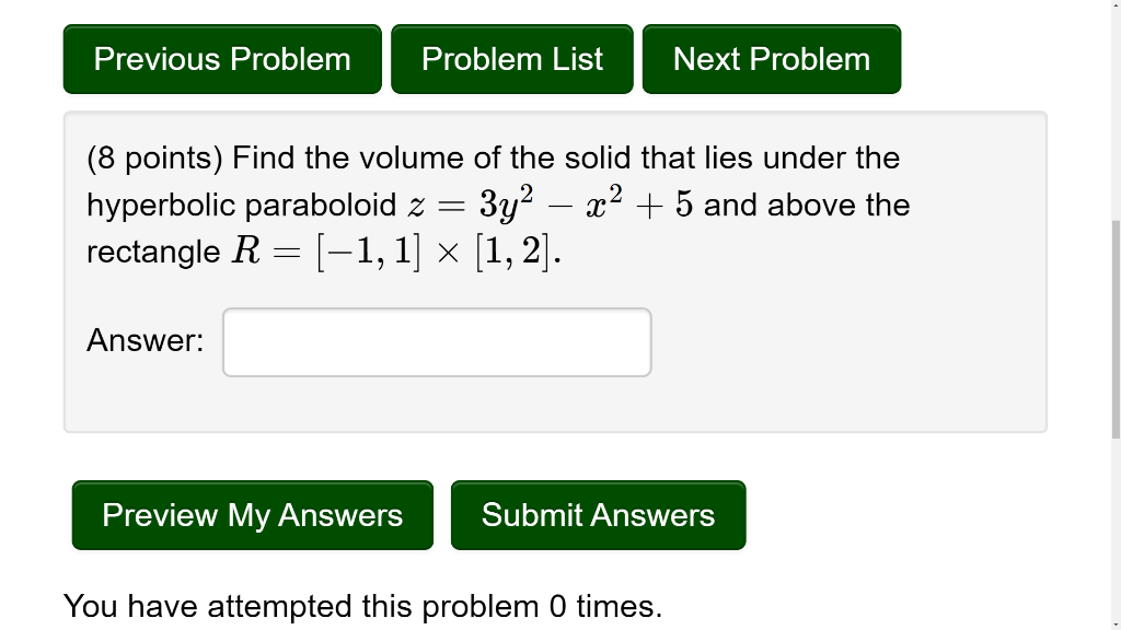 Solved Find The Volume Of The Solid That Lies Under The Chegg