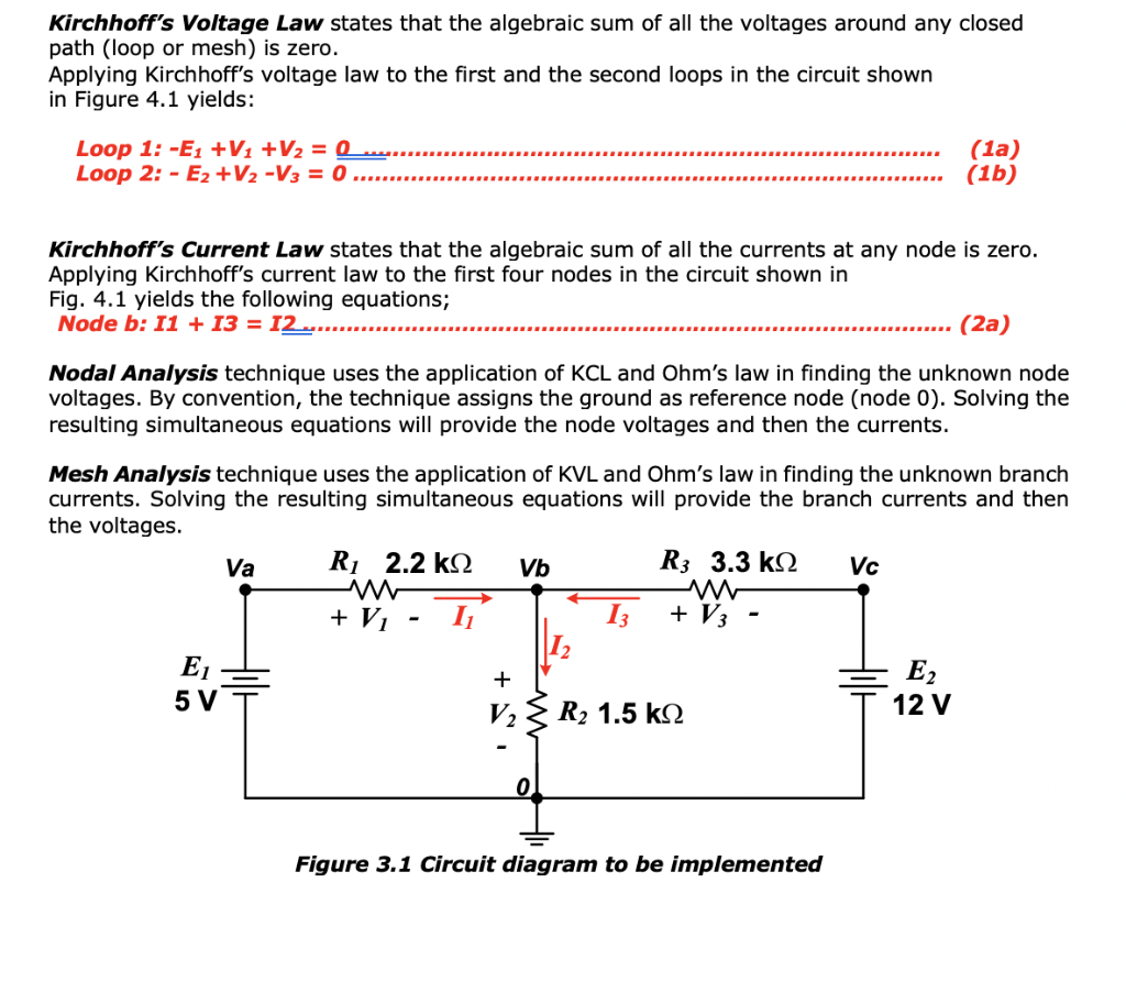 Solved Kirchhoff S Voltage Law States That The Algebraic Sum Chegg