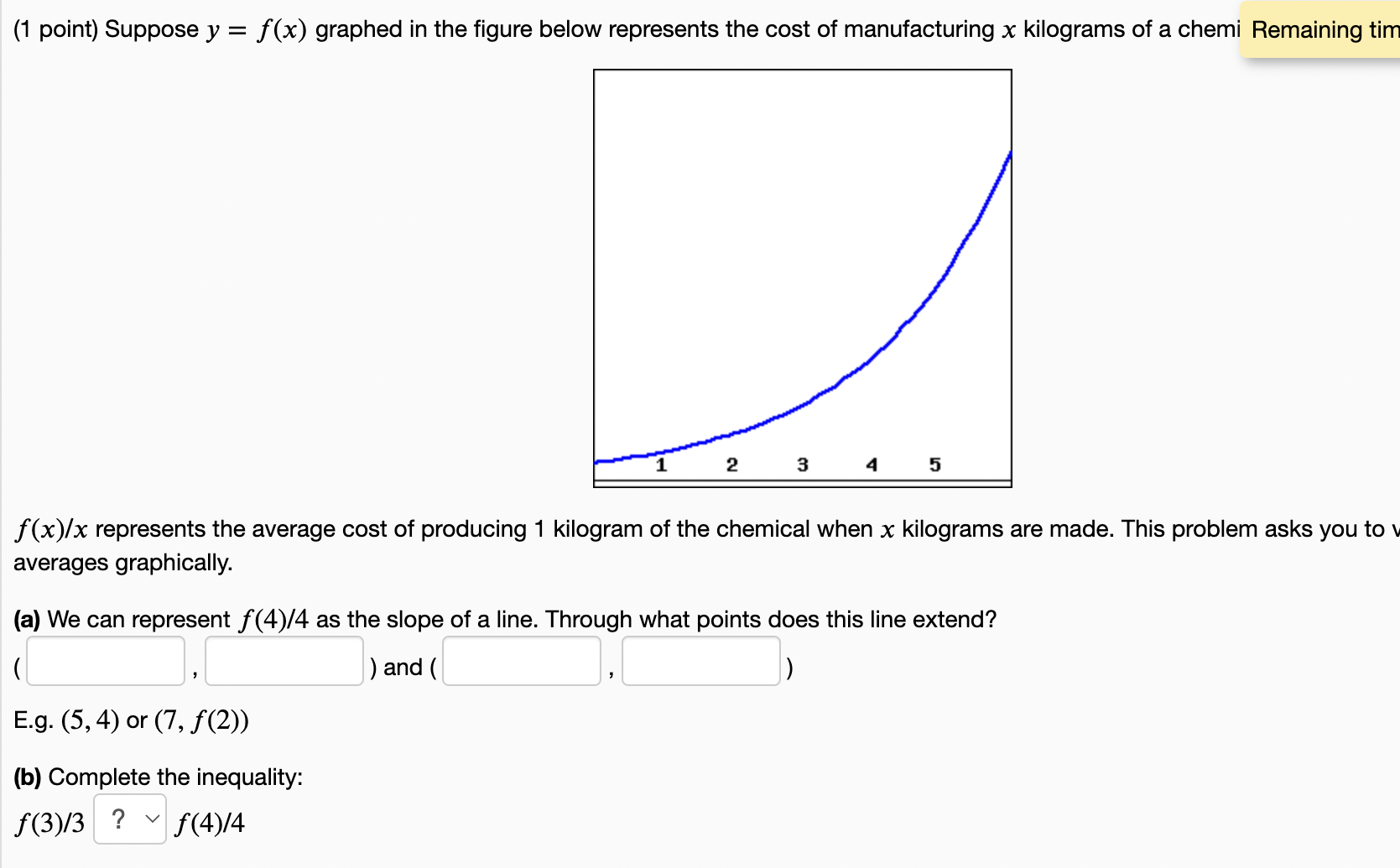 Solved 1 Point Suppose Y F X Graphed In The Figure Below Chegg