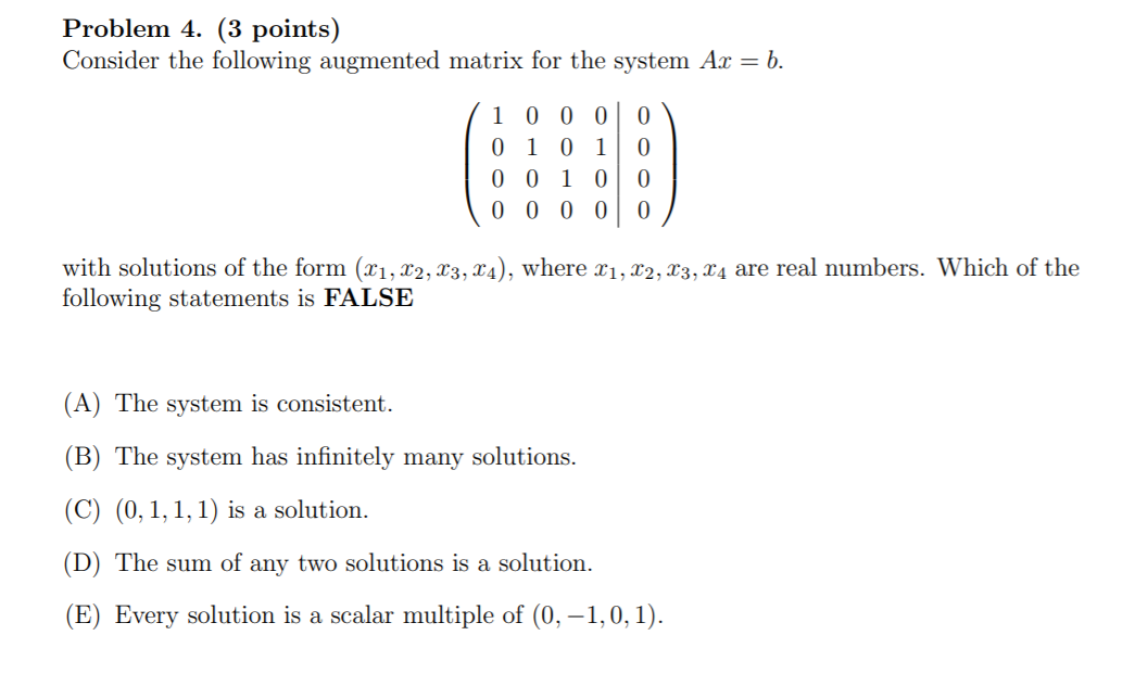 Solved Problem 4 3 Points Consider The Following Chegg