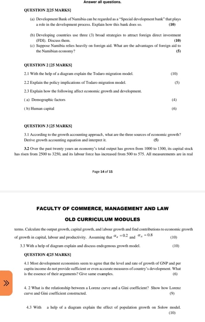 Solved Question Marks A Development Bank Of Namibia Chegg