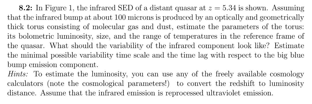 8 2 In Figure 1 The Infrared SED Of A Distant Chegg