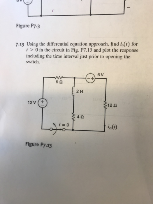 Solved Figure P7 3 7 13 Using The Differential Equation Chegg