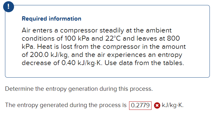 Solved Air Enters A Compressor Steadily At The Ambient Chegg