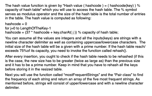 Solved Java Implement A Hash Table With Seperate Chaining Chegg