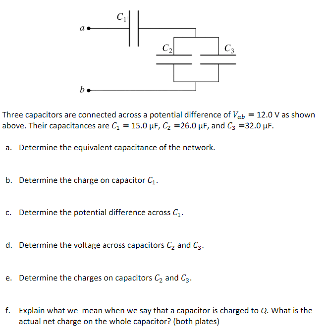 Solved C C C Be Three Capacitors Are Connected Across A Chegg