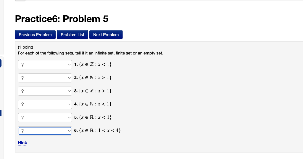 Solved Point For Each Of The Following Sets Tell If It Chegg