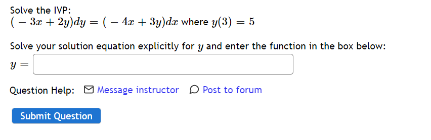 Solved Solve The Ivp X Y Dy X Y Dx Where Y Chegg