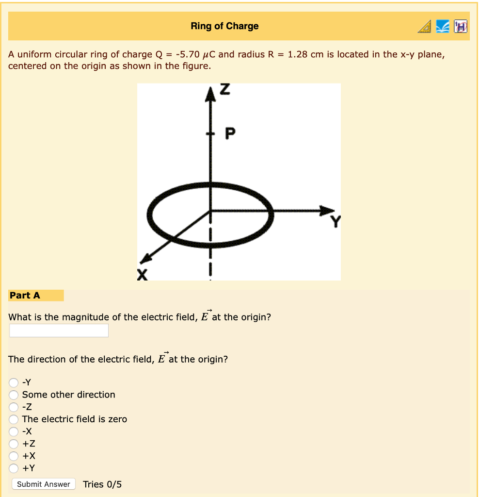 Solved Ring Of Charge A Uniform Circular Ring Of Charge Q Chegg