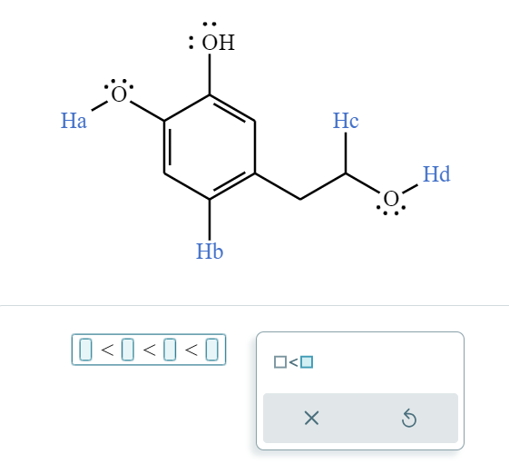 Solved Rank The Labeled Protons On The Following Molecule In Chegg