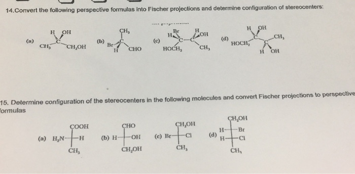 Solved 14 Convert The Following Perspective Formulas Into Chegg