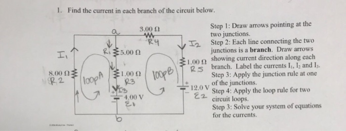 Solved L Find The Current In Each Branch Of The Circuit Chegg