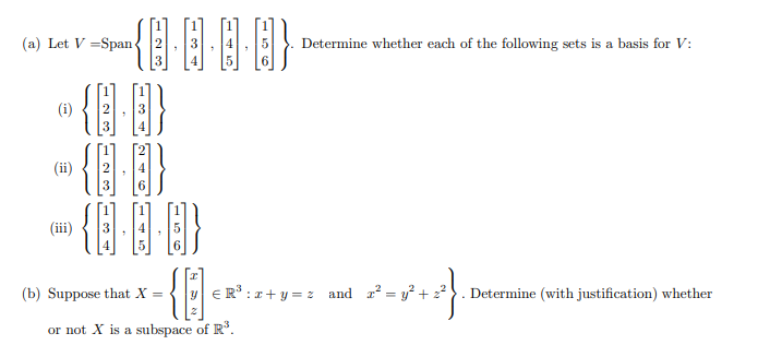 Solved A Let V Span Chegg