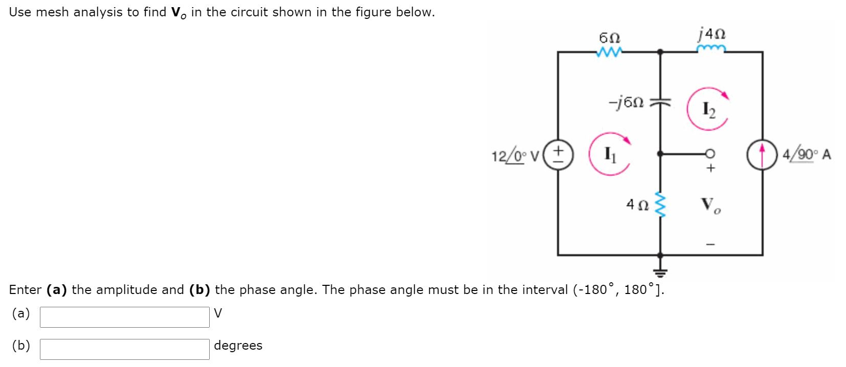 Solved Use Mesh Analysis To Find V In The Circuit Shown In Chegg