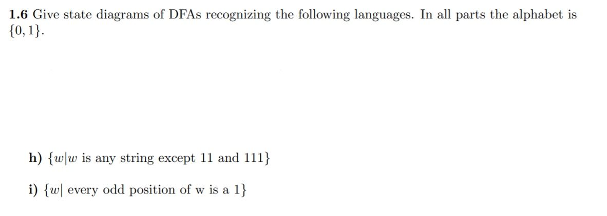 Solved Give State Diagrams Of Dfas Recognizing The Chegg