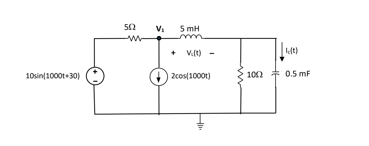 Solved Redraw Circuit With Phasors Values Of Vl And Ic And Chegg