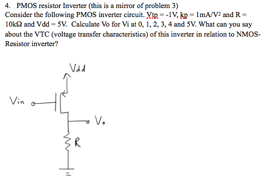 Pmos Inverter Circuit Diagram