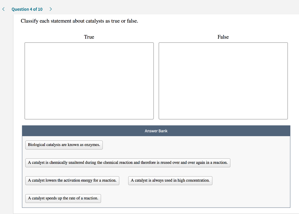 Solved Classify Each Statement About Chegg