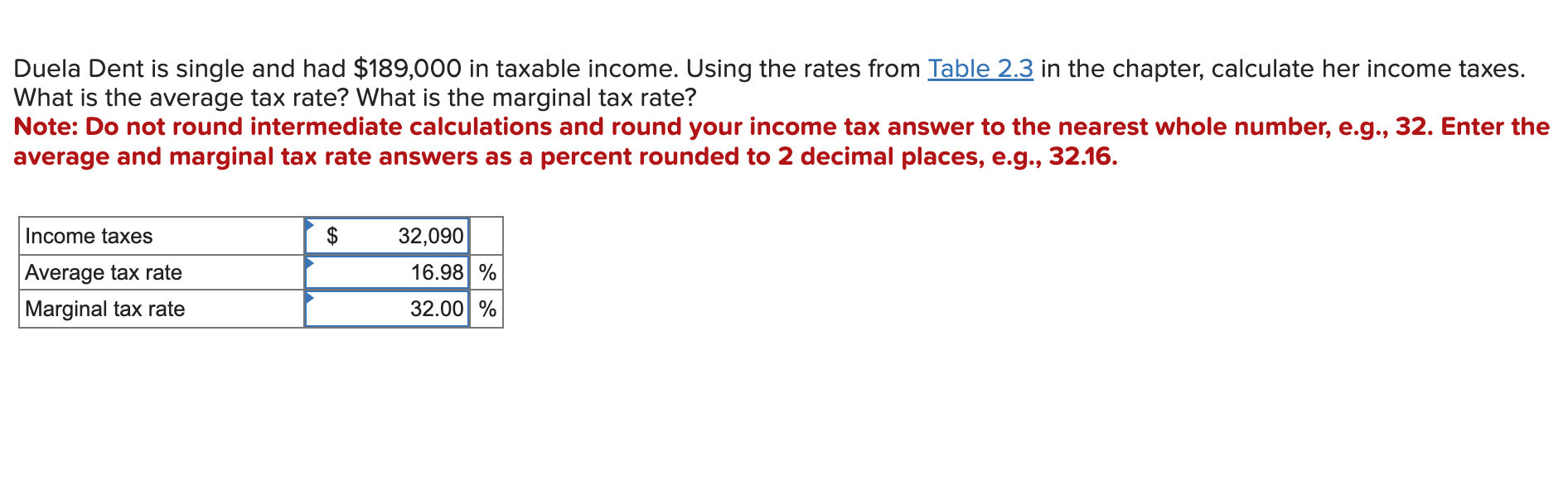 Solved Duela Dent Is Single And Had 189 000 In Taxable Chegg