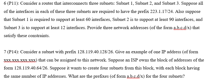 Solved P Consider A Router That Interconnects Three Chegg