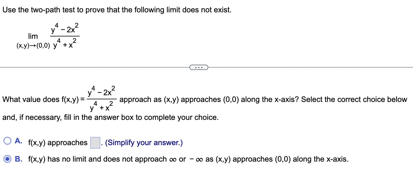 Solved Use The Two Path Test To Prove That The Following Chegg