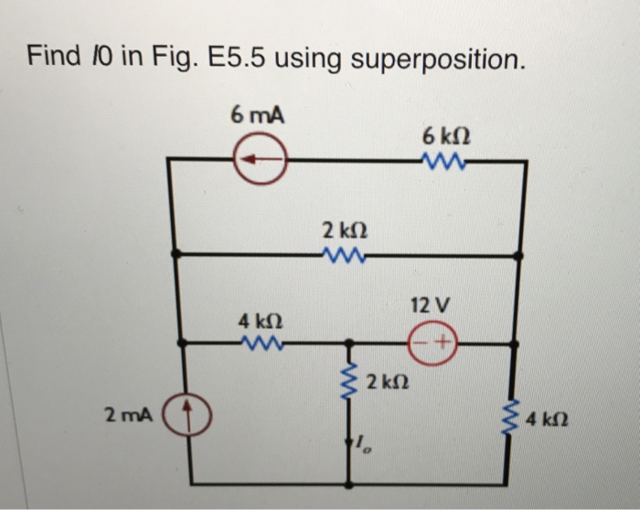 Solved Find I In Fig E Using Superposition Chegg