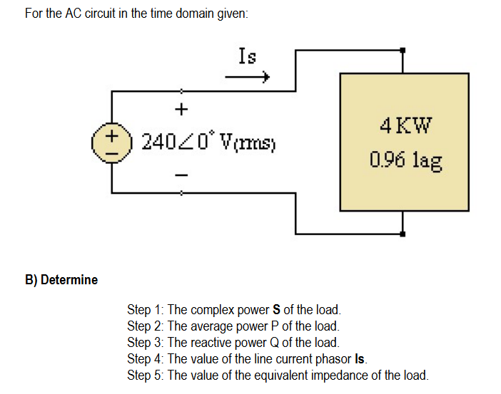 Solved For The Ac Circuit In The Time Domain Given B Chegg