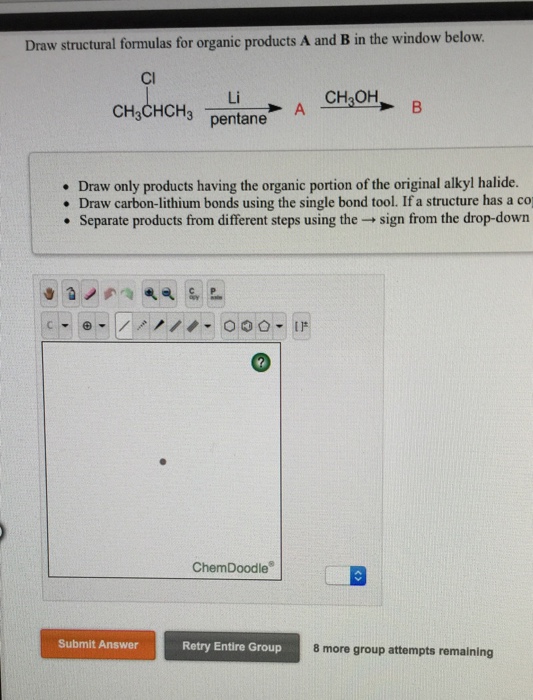 Solved Draw Structural Formulas For Organic Products A And B Chegg