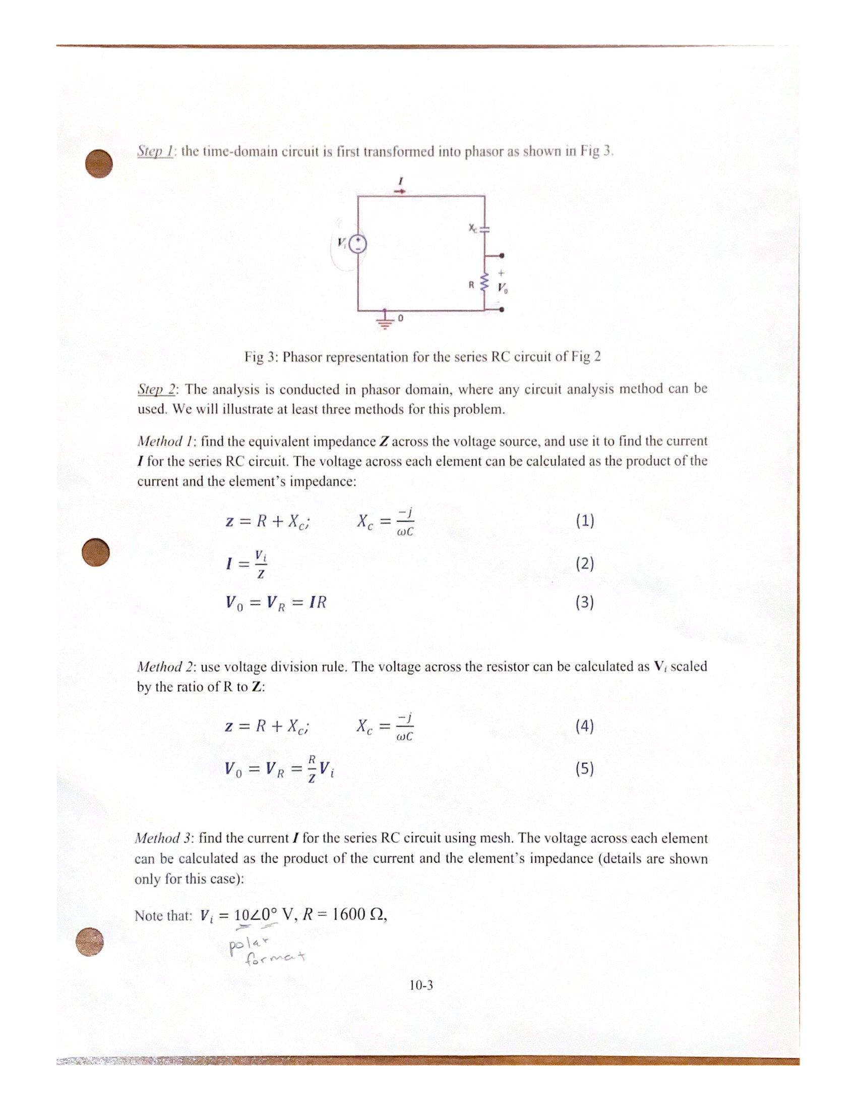 Solved Phasor Transformation For Circuit Elements Fig Chegg