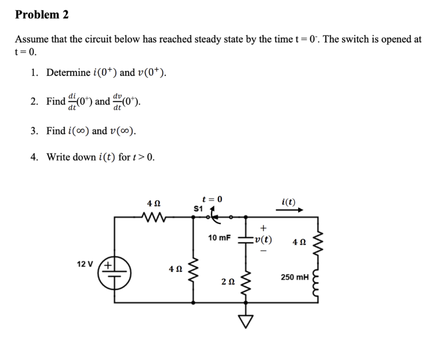 Solved Assume That The Circuit Below Has Reached Steady