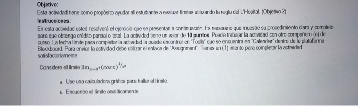 Solved Objetivo Esta Actividad Tiene Como Prop Sito Ayudar Chegg