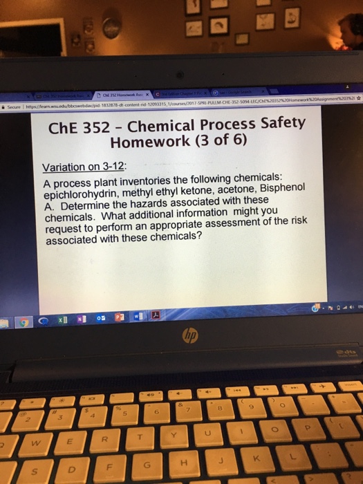 Solved A Process Plant Inventories The Following Chemicals Chegg