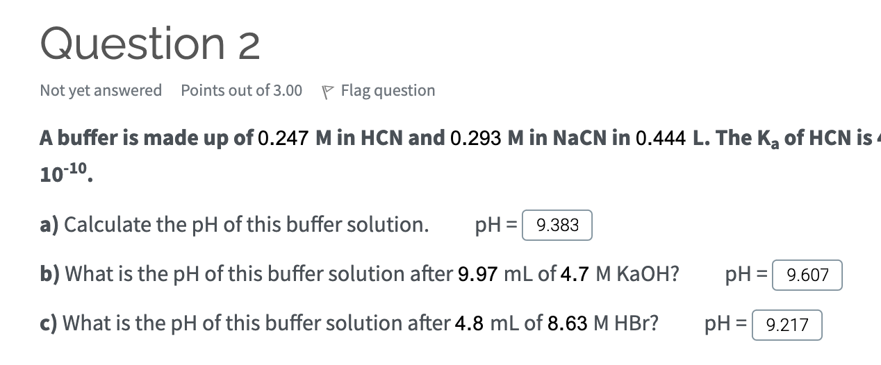 Solved A Buffer Is Made Up Of M In Hcn And M In Chegg