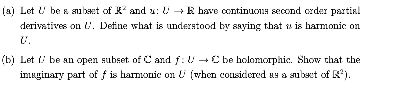 Solved A Let U Be A Subset Of R And U Ur Have Chegg