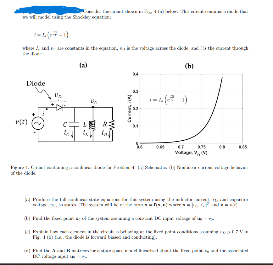 Solved We Will Model Using The Shockley Equation Chegg