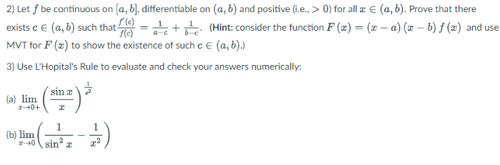 Solved 2 Let F Be Continuous On A B Differentiable On Chegg