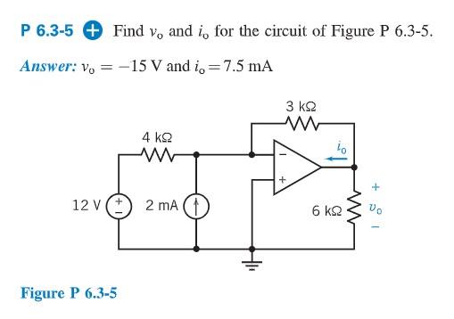 Solved P 6 3 5 Find V And I For The Circuit Of Figure P Chegg