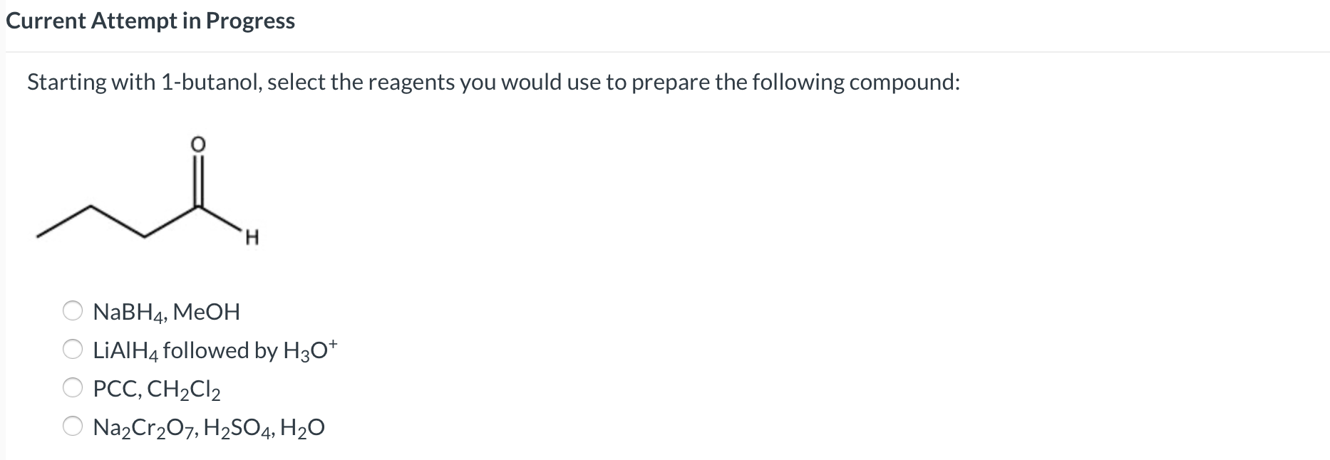 Solved Starting With 1 Butanol Select The Reagents You Chegg