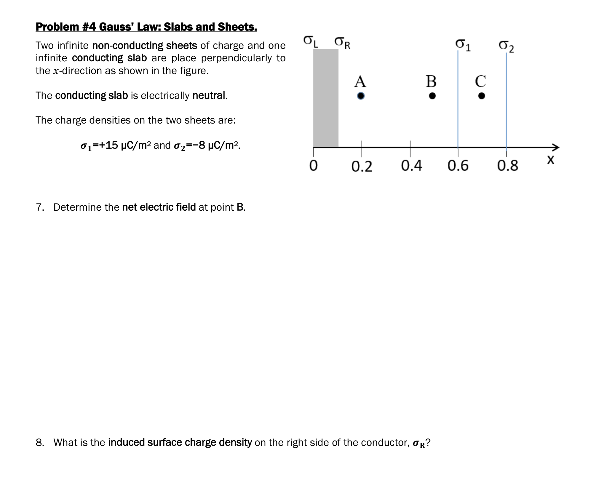 Solved Problem 4 Gauss Law Slabs And Sheets Two Infinite Chegg