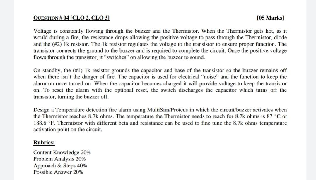 Solved QUESTION 04 CLO 2 CLO 3 05 Marks Voltage Is Chegg