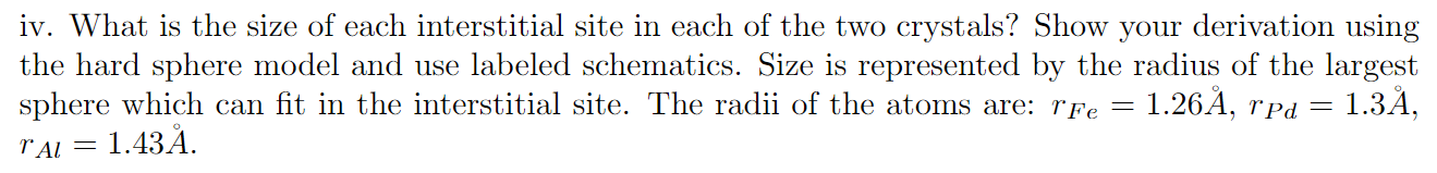 Solved Figure Interstitial Sites In Fcc And Bcc Chegg