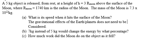 Solved A Kg Object Is Released From Rest At A Height Of Chegg