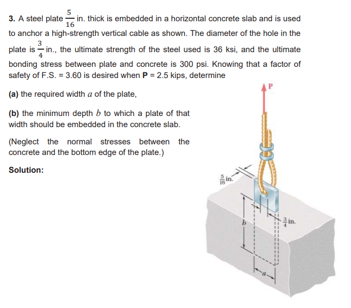 Solved 3 A Steel Plate In Thick Is Embedded In A Chegg